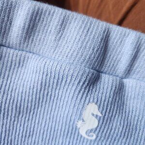 Ribbed Periwinkle Blue High-Waisted Ethically-made Swim Set NWOT